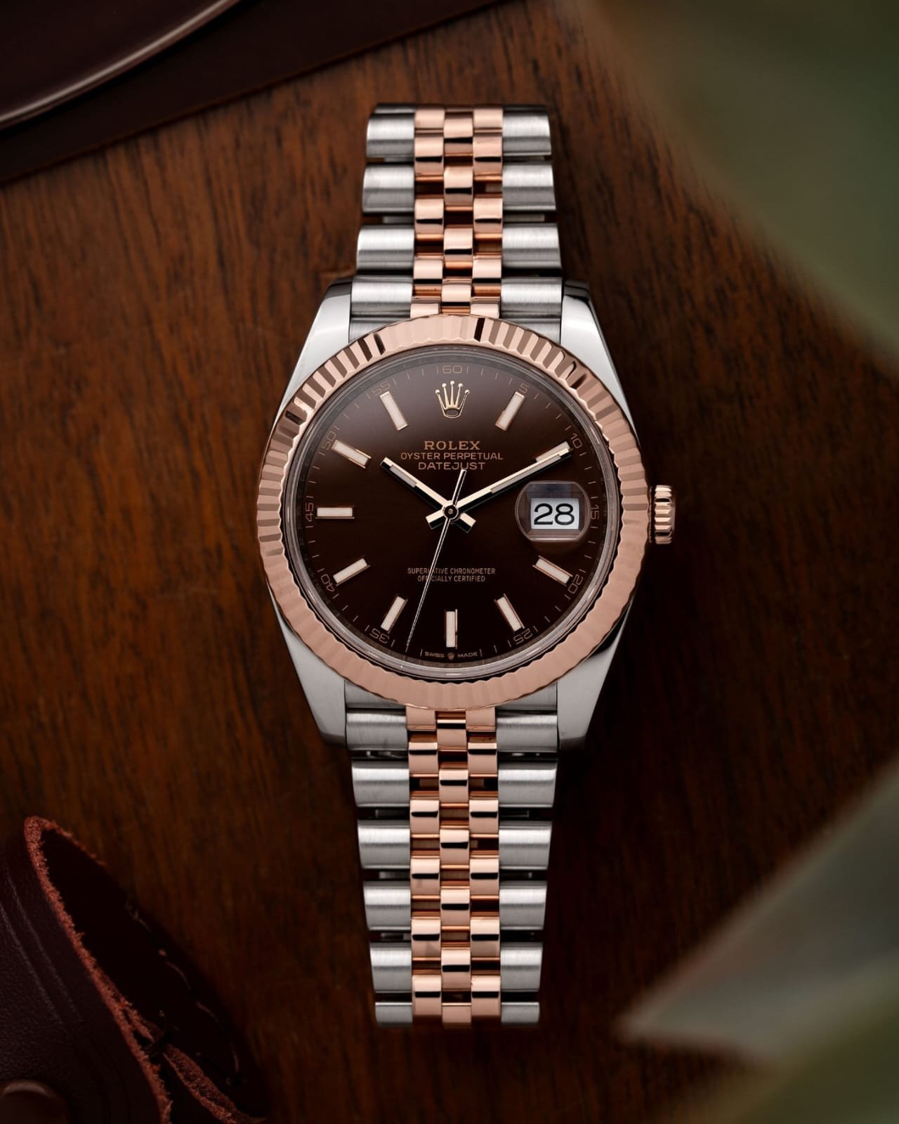 Rolee_x Oyster Perpetual Date Just 2Ton-Copper-Brown - Image 3