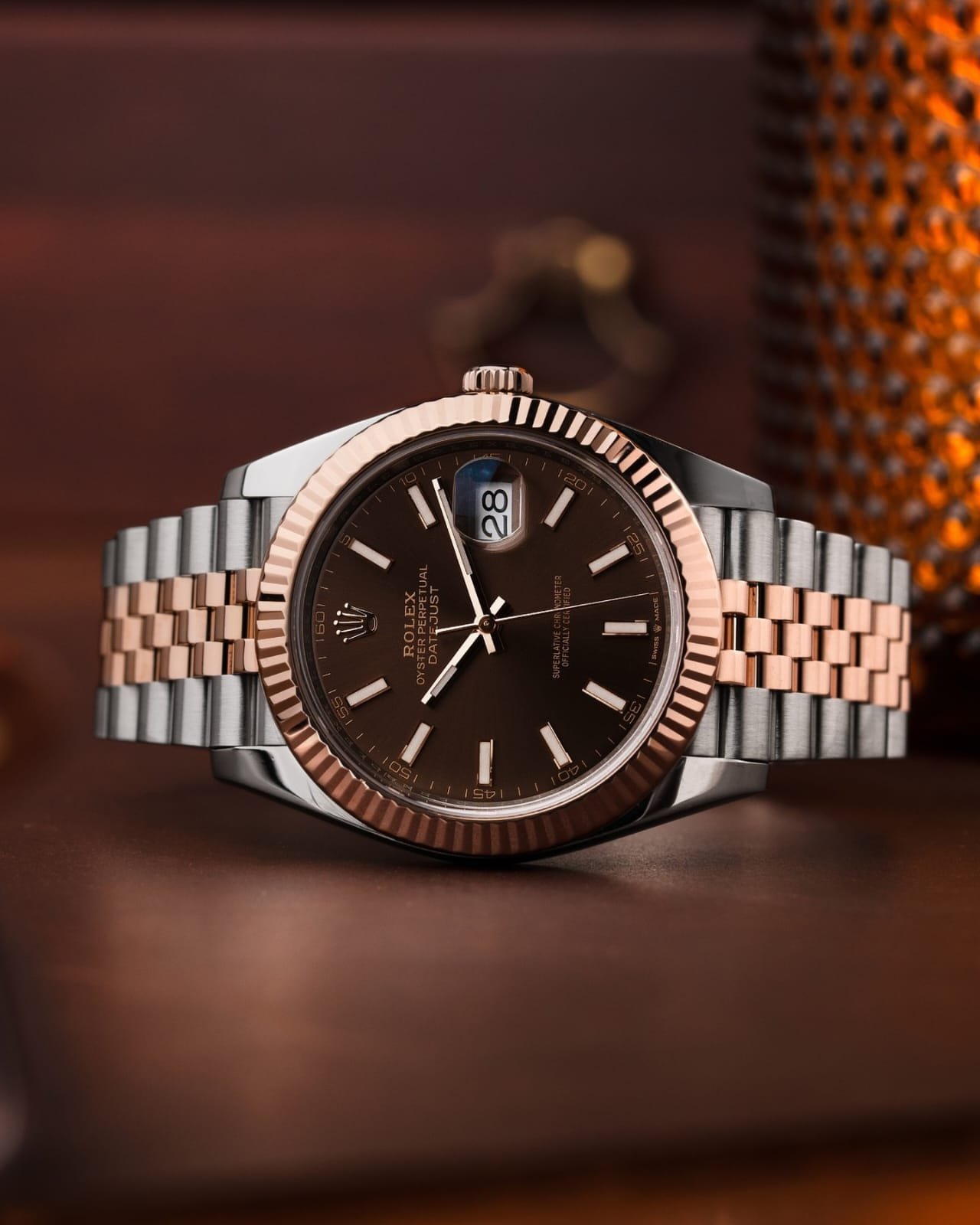 Rolee_x Oyster Perpetual Date Just 2Ton-Copper-Brown - Image 2