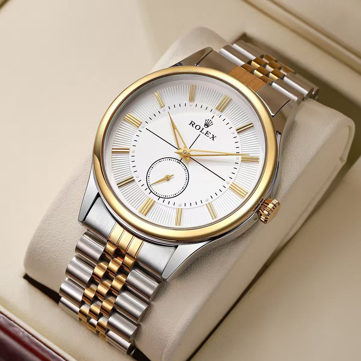 Rolee_x Oyster Perpetual Cellini 2Ton-Gold-White