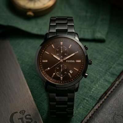Fossii_l Minimalist Chronograph Black-Brown