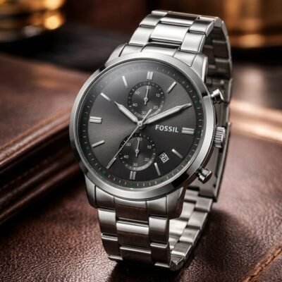 Fossii_l Minimalist Chronograph Silver-Grey