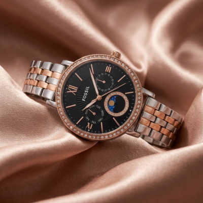 Fossii_l Es3121 Jacqueline Sun Moon Two-Tone-Copper-Black