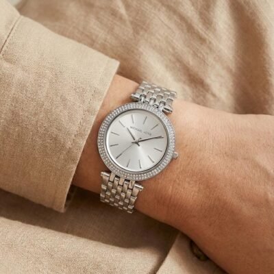 Michael_l Kors Darci Silver White