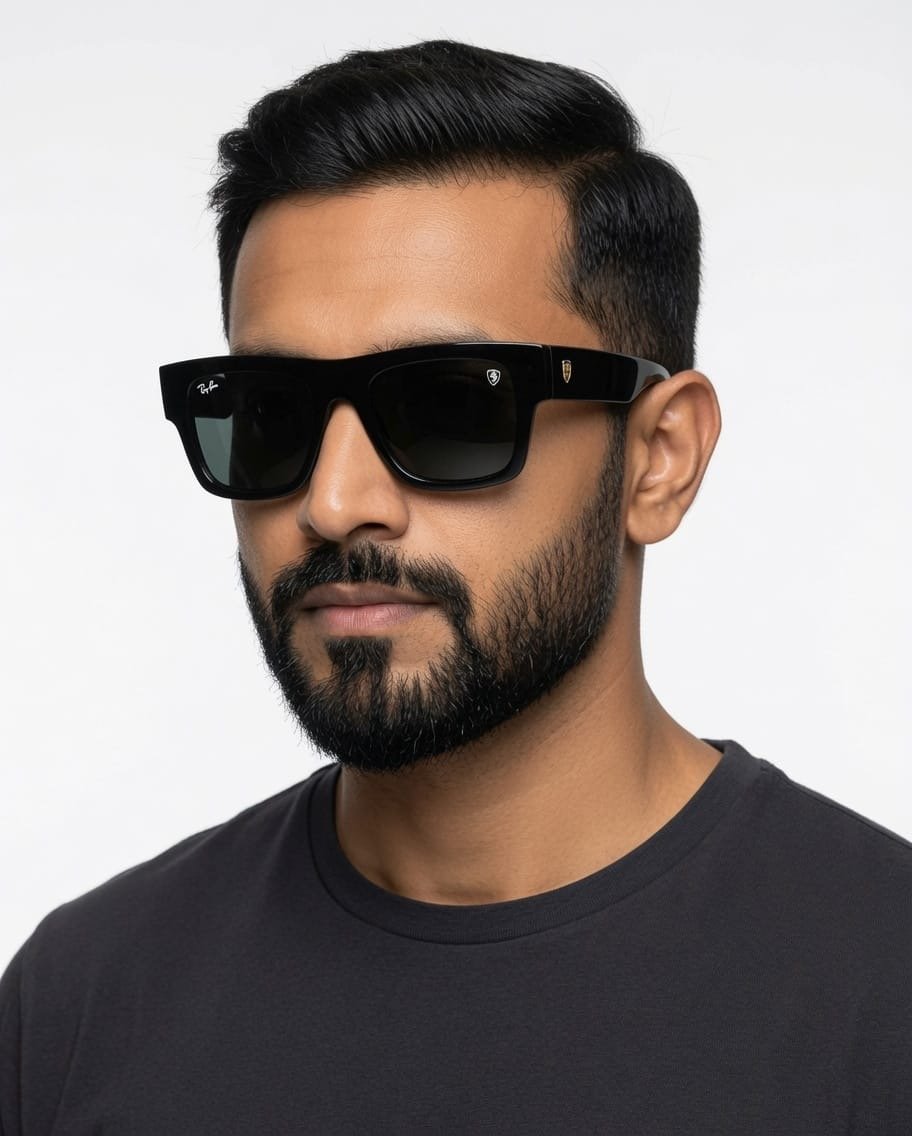 RB 4415 Shine Black GLASS - Image 2