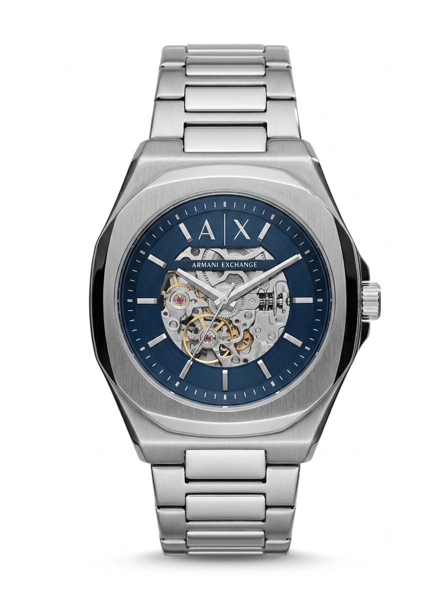 Armann_i Exchange Ax2418 Hampton Automatic Silver Bluen