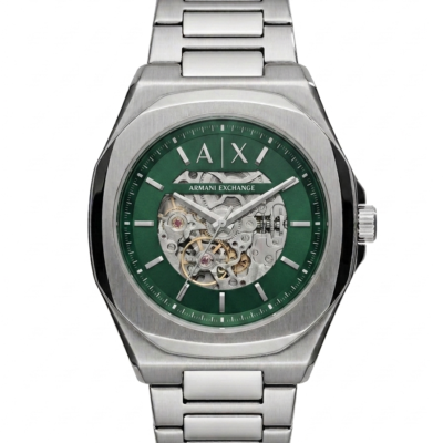 Arman_i Exchange Ax2418 Hampton Automatic Silver-Blue