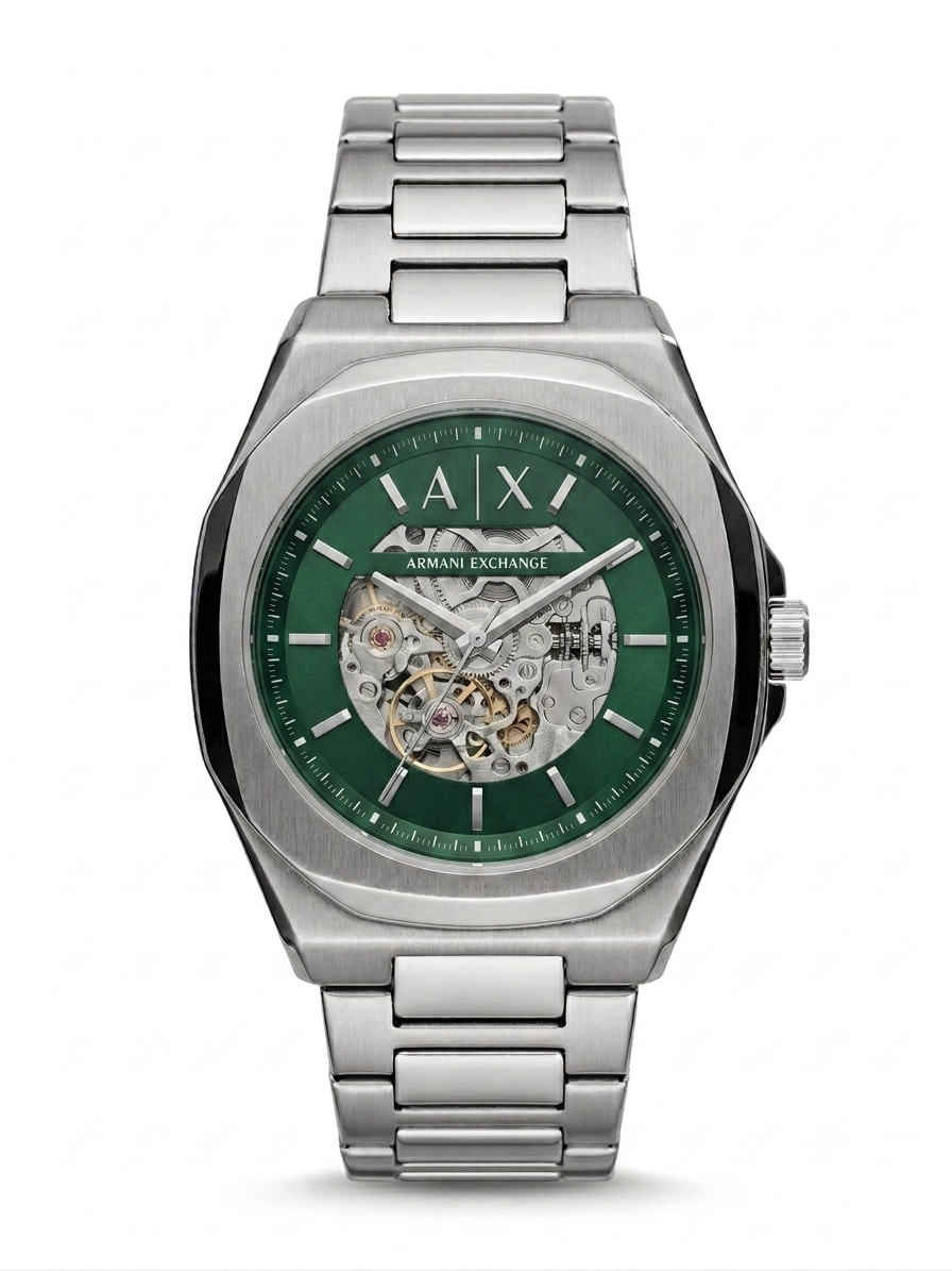 Arman_i Exchange Ax2418 Hampton Automatic Silver-Blue