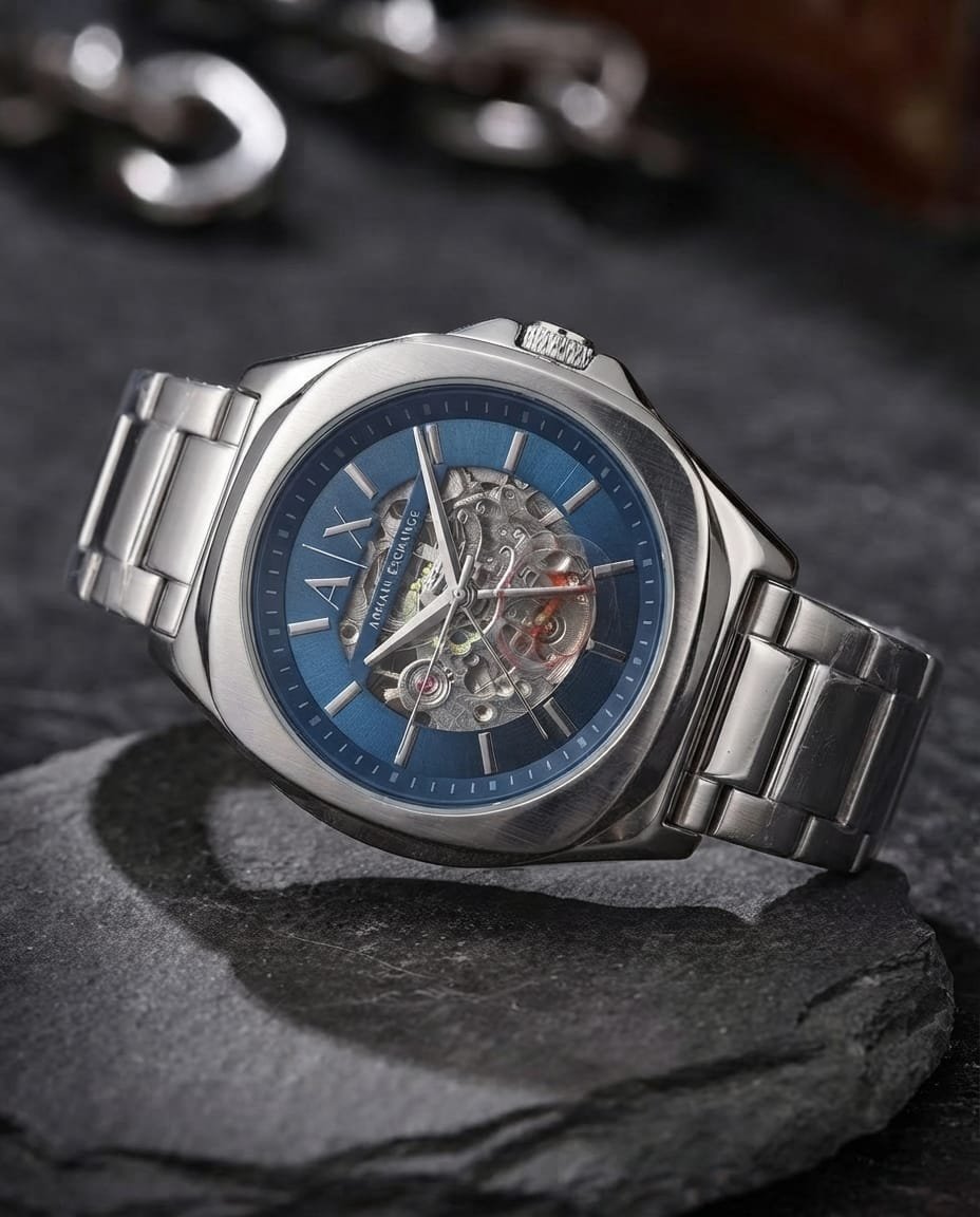 Armann_i Exchange Ax2418 Hampton Automatic Silver Bluen - Image 2