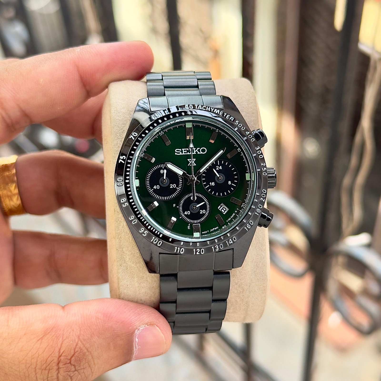 Seiko Prospex Speedtimer Chronograph black -green