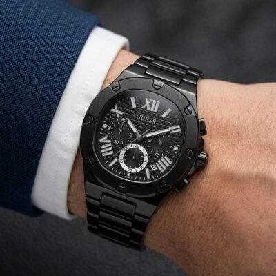 Guess Square Chronograph Black-White