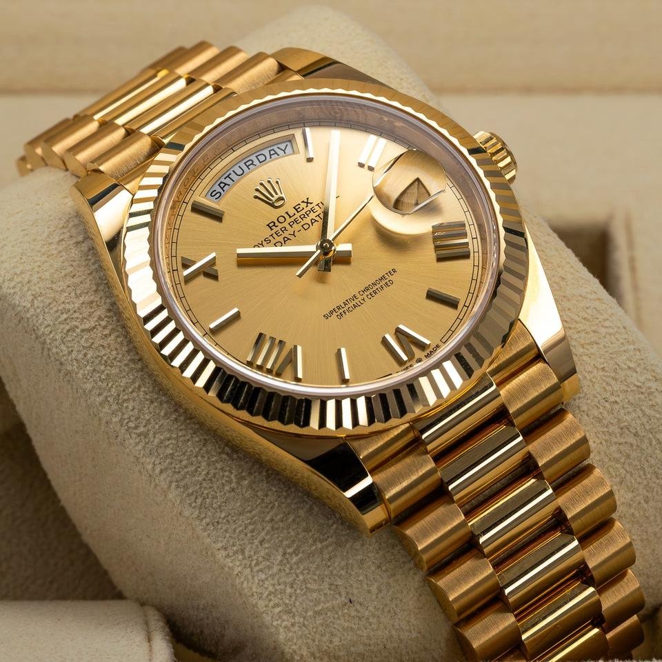 Rolee_x oyster Perpetual Day Date 40 Battery Gold-Gold - Image 6