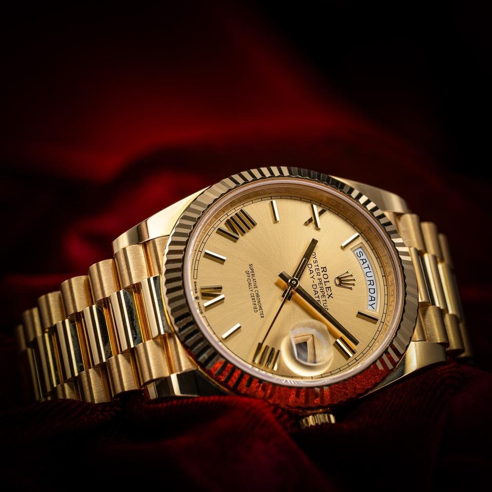 Rolee_x oyster Perpetual Day Date 40 Battery Gold-Gold - Image 5