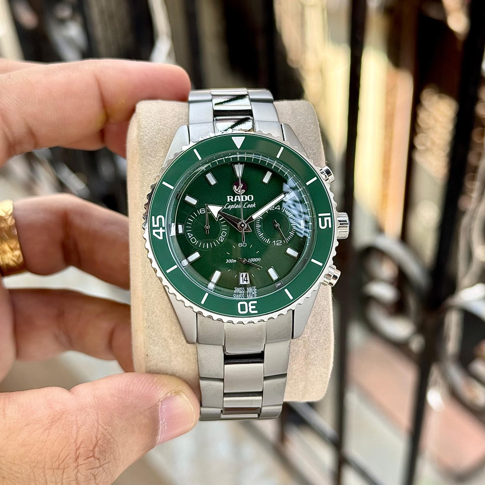 Rad_o Captain Cook HighTech Chronograph Silver-Green