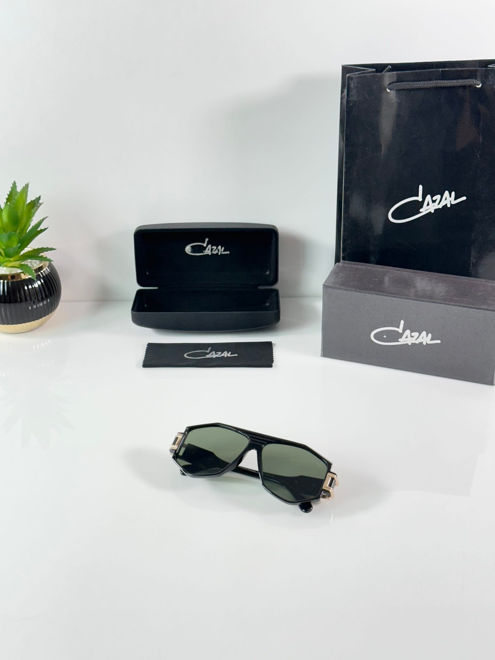 Cazal 091 Gold Black Green - Image 5