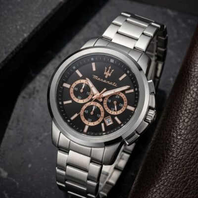 Maseraati Potenza Silver-Black-Copper Chrono