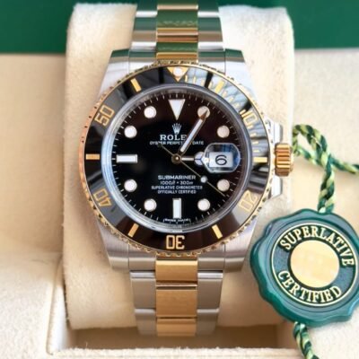 Rolee_x Oyster Perpetual Submarine 2Ton-Gold-Black