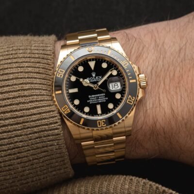 Rolee_x Oyster Perpetual Submarine Gold-Black